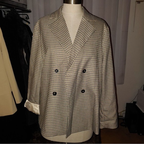 NWOT Mod Ref Recognition Pocketed Double Breasted Plaid Blazer - Picture 5 of 12